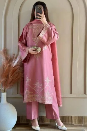 3 piece stitched suit online pakistan