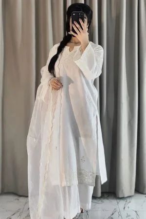 white embroidered dress